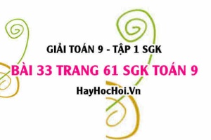 Giải bài 33 trang 61 SGK Toán 9 tập 1